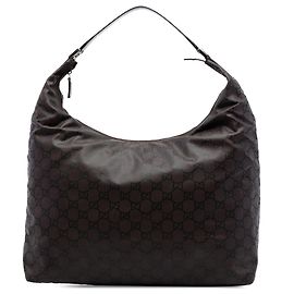 Borsa a tracolla Gucci GG in nylon marrone