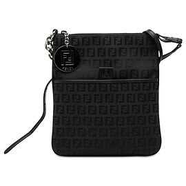 Borsa a tracolla Fendi Zucchino in tela nero