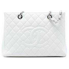 Tote Grand Shopping in Caviar bianco Chanel