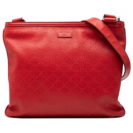 Borsa a tracolla rossa Gucci Guccissima