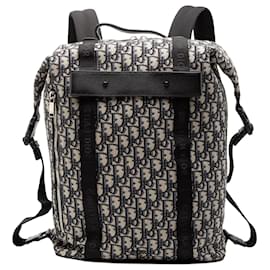 Blauer Dior Oblique Canvas Safari Rucksack