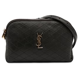 Borsa a tracolla Gaby in agnello trapuntato mini nera Saint Laurent