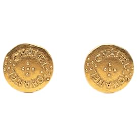Chanel Logo Creolen in Gold-Optik vergoldet