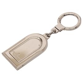 Silver Louis Vuitton Silver Metal Luggage Tag Key Holder