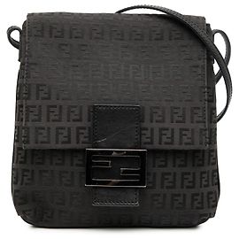 Borsa a tracolla Fendi Zucchino in tela nero