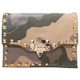 Sac bandoulière Valentino Camo Rockstud Olive & Multicolor - Valentino Garavani