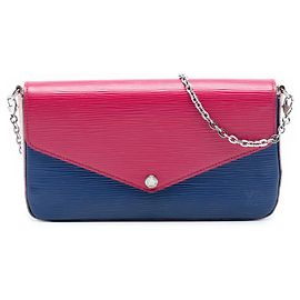 Borsa a tracolla Louis Vuitton Epi Tricolor Pochette Felicie rosa