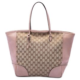 Borsa Tote Bree in tela GG e pelle rosa di Gucci