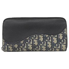 Cartera Zippy Saddle en lona Dior Oblique y cuero negro
