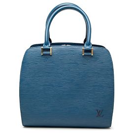 Borsa Louis Vuitton Epi Pont Neuf PM Blu