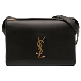 Piccola borsa a tracolla Dylan in pelle di vitello nera Saint Laurent