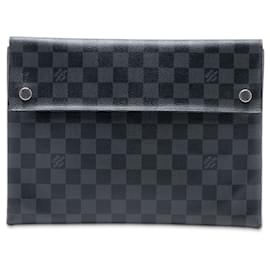 Pochette GM Alpha in Damier Graphite nero Louis Vuitton
