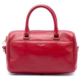 Borsa Duffle Classic in pelle rossa per neonato Saint Laurent