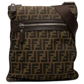 Fendi Zucca Canvas Umhängetasche Braun