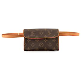 Borsa a tracolla Louis Vuitton Monogram Pochette Florentine marrone
