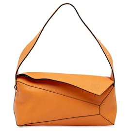 Borsa a tracolla Hobo Puzzle in pelle di vitello arancione LOEWE