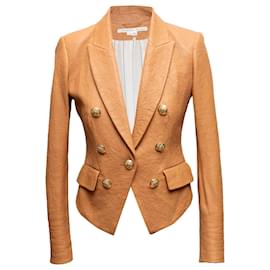 Veronica Beard Blazer aus Lammleder orange Größe US 0