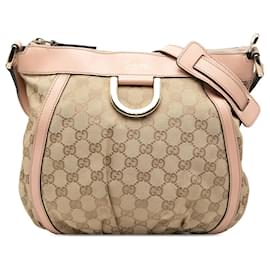 Gucci Abbey D Ring Crossbody aus GG Canvas in Beige