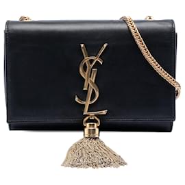 Borsa a tracolla Kate Small in pelle di vitello liscia con monogramma nero Saint Laurent