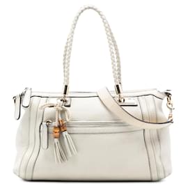 Bolsa Bella em couro de bezerro granulado branco Gucci
