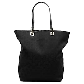 Tote in tela GG Gucci nero