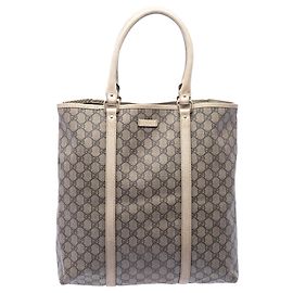 Tote verticale Gucci GG Supreme beige
