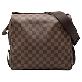 Borsa a tracolla Louis Vuitton Damier Ebene Naviglio marrone