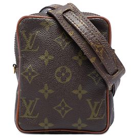 Brown Louis Vuitton Monogram Mini Danube Crossbody Bag