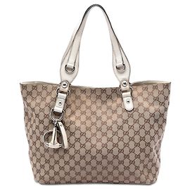 Tote Icon Bit in tela GG Medium beige Gucci
