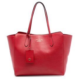 Bolso Tote Swing de cuero rojo tamaño Medium Gucci