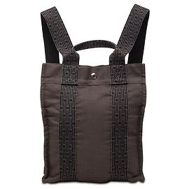 Zaino Herline PM in tela grigio Hermès