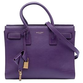 Lila Saint Laurent Baby Leather Sac De Jour Satchel