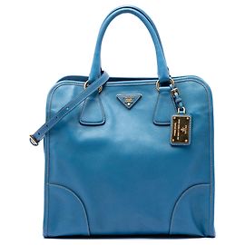 Borsa Tote di Lusso Saffiano blu Prada