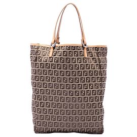 Tote in tela Fendi Zucchino beige