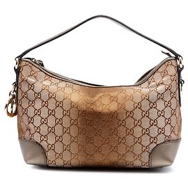 Sac à main Gucci GG Lurex Heart Bit marron