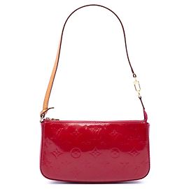 Borsa a tracolla Pochette Accessoires in Monogram Vernis rosa Louis Vuitton