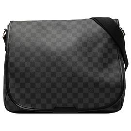 Borsa a tracolla Louis Vuitton Damier Graphite Daniel MM nera