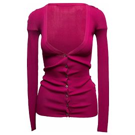 Valentino Garavani Cárdigan de seda color frambuesa Valentino Talla IT 40