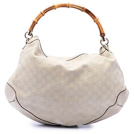 Borsa Gucci Guccissima Peggy Bamboo marrone