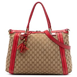 Borsa Tote e Borsa a tracolla convertibile Bella in tela GG Gucci rossa