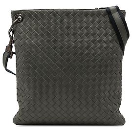 Borsa a tracolla Bottega Veneta Nappa Intrecciato VN grigia