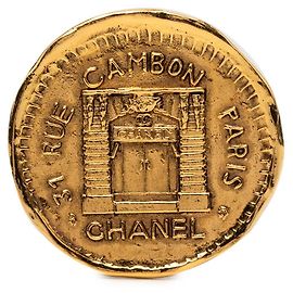 Spilla Medaglione 31 Rue Cambon placcata oro Gold Chanel