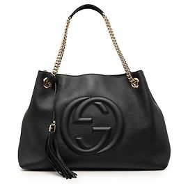 Tote Soho in pelle di vitello Medium nera Gucci