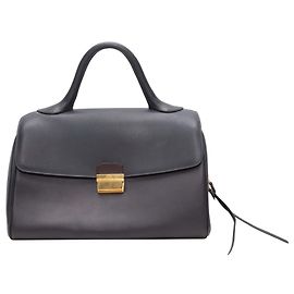Céline Borsa Bowler in pelle blu navy Celine