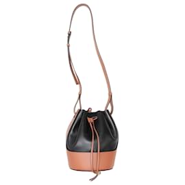 Borsa a tracolla a secchiello Balloon Loewe Nero & Marrone
