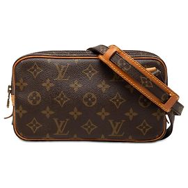 Borsa a tracolla Louis Vuitton Monogram Pochette Marly Bandouliere marrone