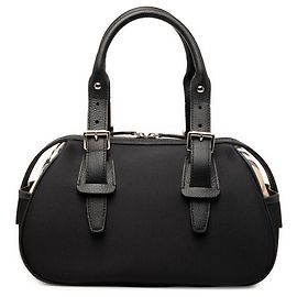 Borsa in nylon nera con finiture Burberry Nova Check