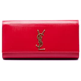 Clutch Monogram Cassandre in Grain de Poudre rosa Saint Laurent