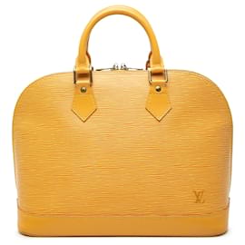 Yellow Louis Vuitton Epi Alma PM Handbag