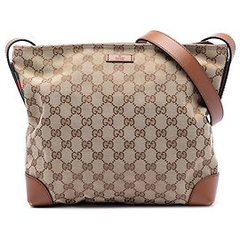 Bolso bandolera Gucci GG Canvas Web beige